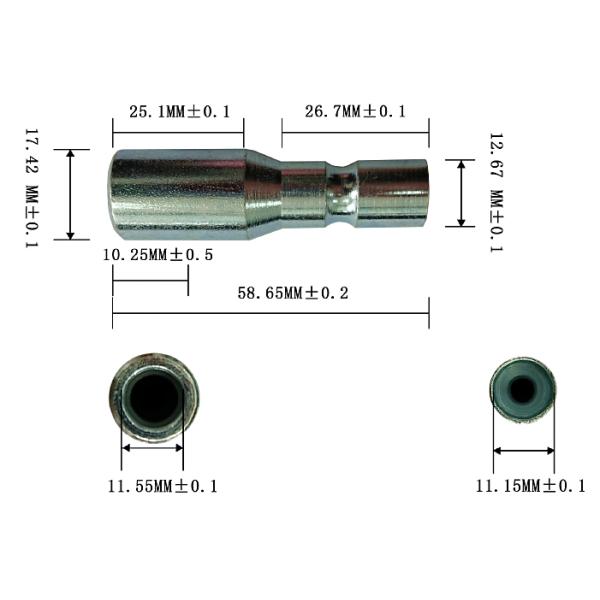 Casquillo modificado para requisitos particulares largo LD del conducto de las colocaciones de extremo de cable de la vida de servicio acanalado