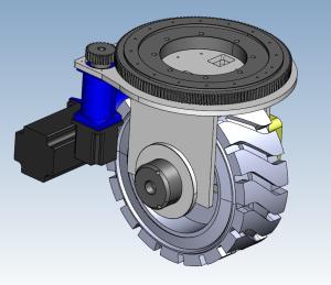 High Power 48V AGV Heavy Duty Robot Wheels Rubber Drive Wheel 645mm