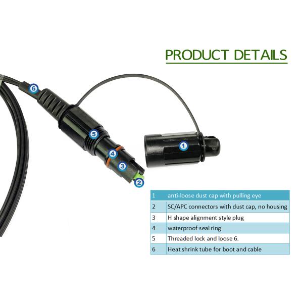 Базовая станция IP RRH на открытом воздухе гибкого провода черная LSZH оптического волокна IP67