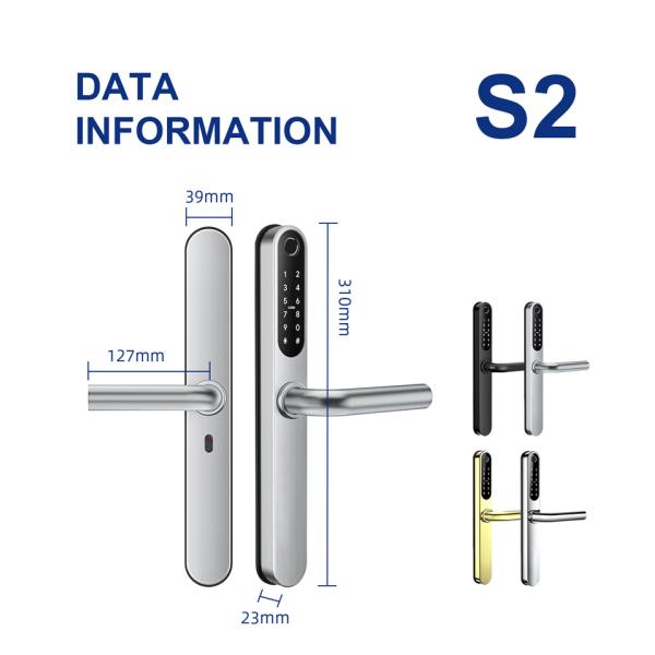 Wifi водонепроницаемый элегантный электронный стройный цифровой умный дверной замок