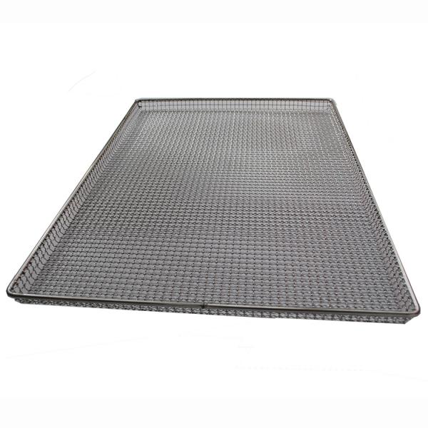Rectangle 304 316 Stainless Steel Wire Mesh Tray Food Grade For BBQ