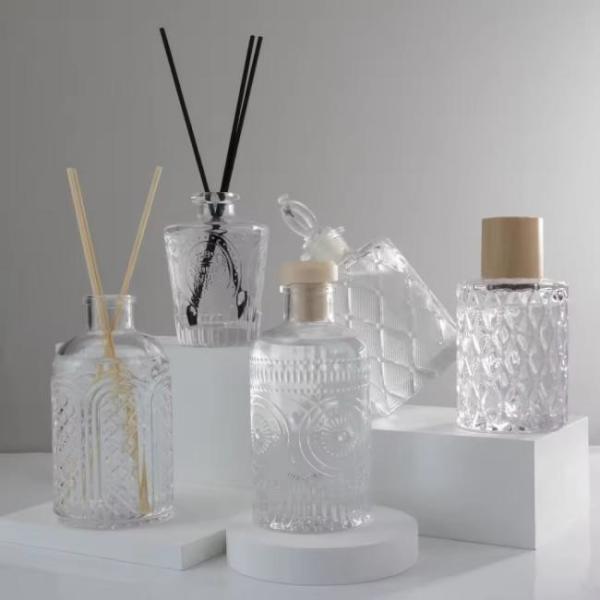 Irregular Empty Reed Diffuser Bottles Unique Glass Reed Diffuser Bottle Luxury