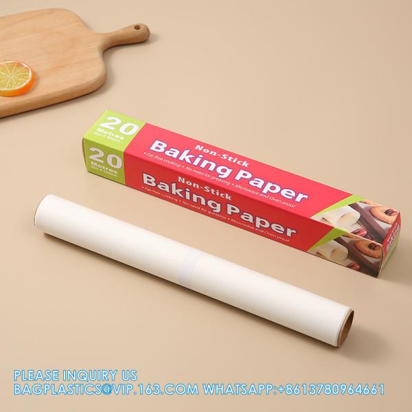 5m 10m 20m Food Oil Proof Tray Household Cake Silicone Paper In Roll With Metal Sawtooth Baking Paper Rolls