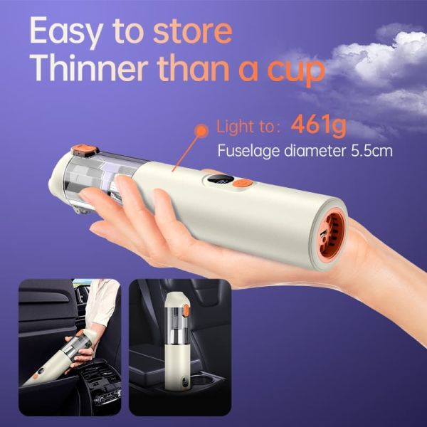 Portable Travel Car Vacuum Cleaner Strong Suction Cordless Handheld Vacuum Cleaner