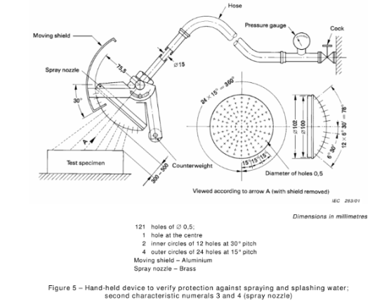 IEC 60529 IPX3~IPX6 Water Spray Test Equipment For Electronic & Automotive Products