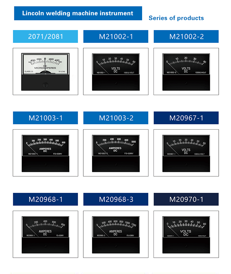 M21002-2 DC Voltmeter for Lincoln Welders - 0-40V, 1000Ω/Volt, Rugged Analog Panel Gauge