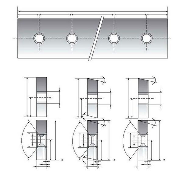 Режущие инструменты плиты лезвий 42CrMo ножниц металла лезвия CHR59 ножниц нержавеющей стали
