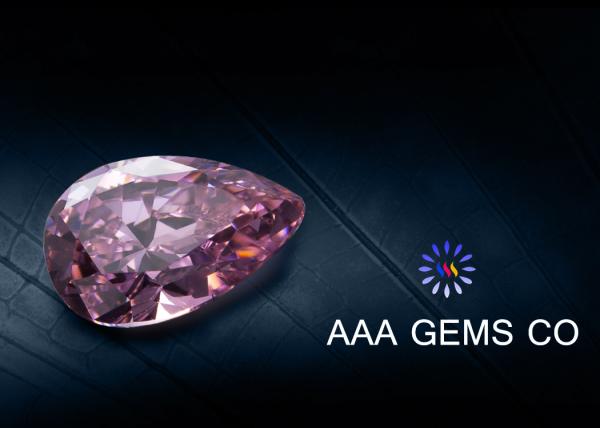 High Hardness Pear Shaped Moissanite Pink For Ring / Earring