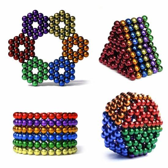 N35  NdFeB Sphere Magnet 216pcs 5x5x5mm Colorful Neo Cube Magnet