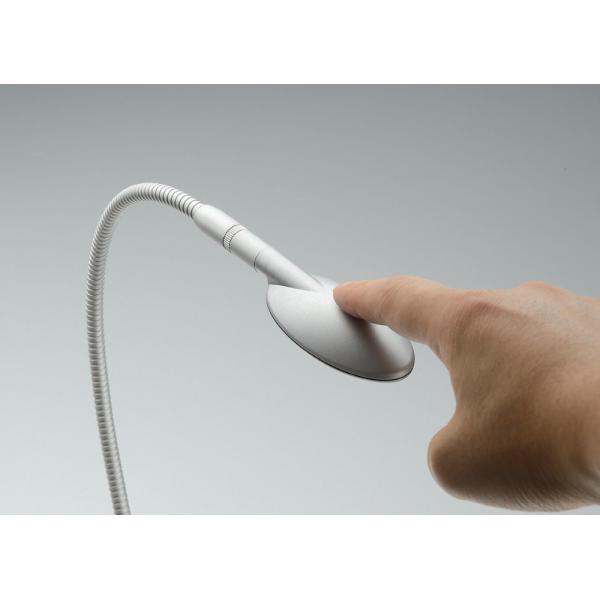 Silver Wall Mount Touch Switch Flexible Gooseneck Snake LED Reading Light
