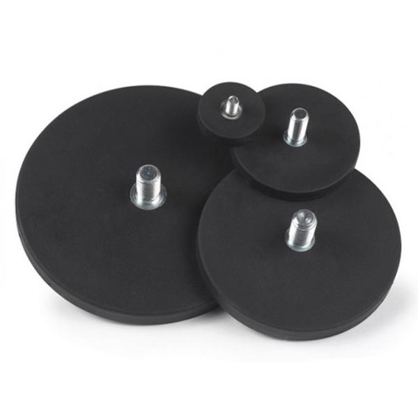 Rubberised Neodymium Magnets Strong Pull Force OEM With Screw Thread