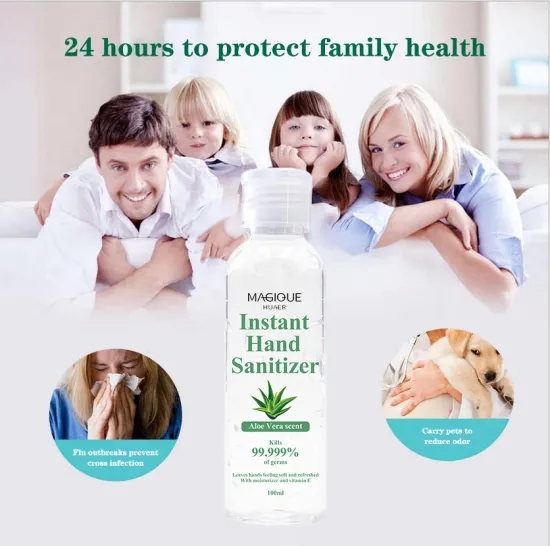 75% Alcohol Hand Sanitizer Gel 100ml Pocket 99.99% Antibacterial Waterless Aloe