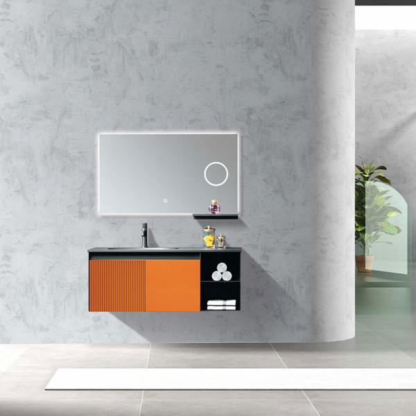 Factory Directly Modern Hotel Hanging Waterproof Mirror Wash Basin Vanity Bathroom Cabinet