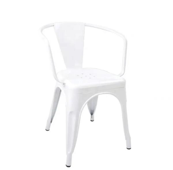 Adjustable Metal Dining Chairs Modern Stackable Design