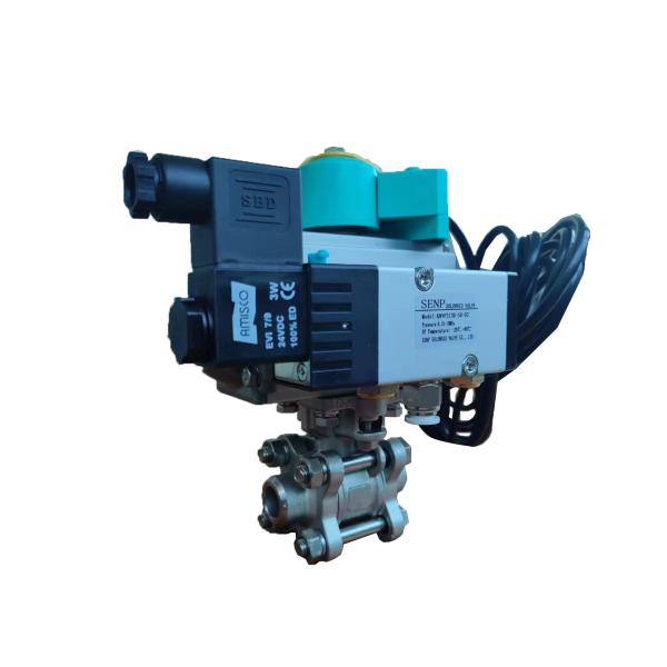 Butt Welding Pneumatic Valve Three Plate Stainless Steel Industrial Ball Valve