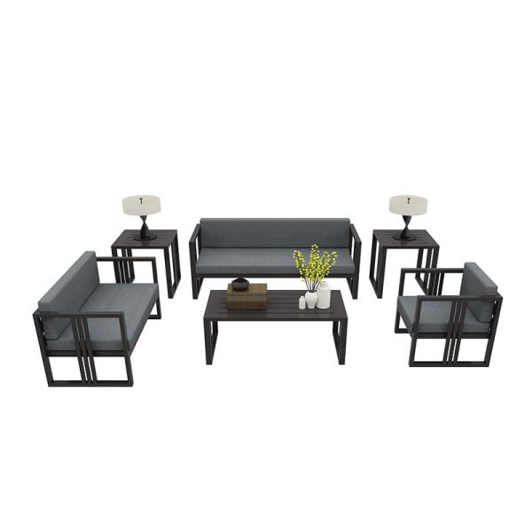 Modern Design Style Waterproof Leather Sofa Set for Metal Garden Furniture Set Design