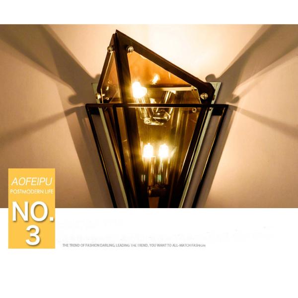 Modern minimalist wall lamp personality lamps aisle hotel glass bedroom wall diamond
