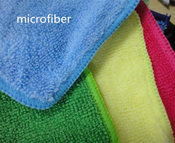 Microfiber 260gsm Green Colorful 150cm Width  Terry fabric Car Glass Cleaning Cloth