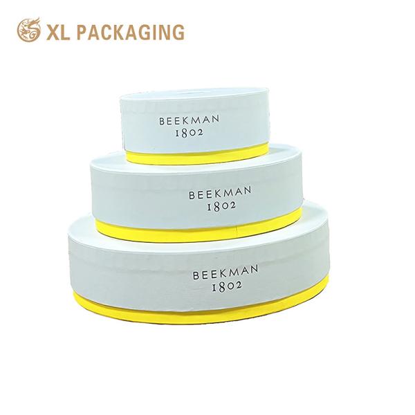 Custom Size 3-Piece Round Paper Tube Gift Box Set with Food-Safe Liner for Macaron & Dessert Packaging