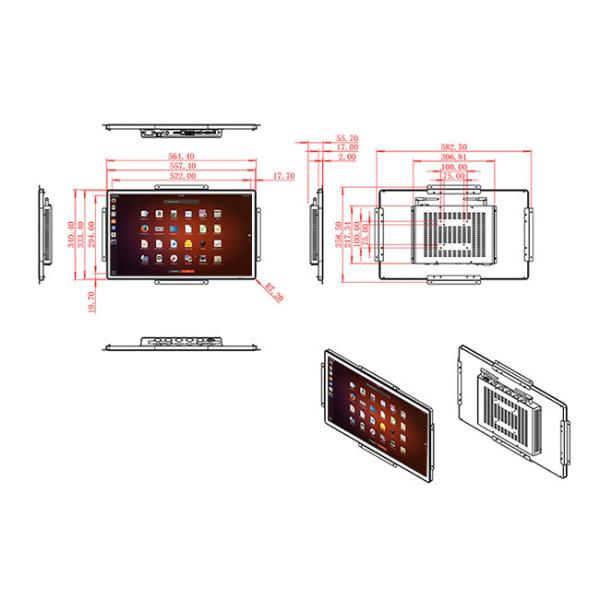 23.8-Inch Linux Industrial Interface for Logistics Tracking, Digital Directories, Retail Systems, and Environmental Monitoring
