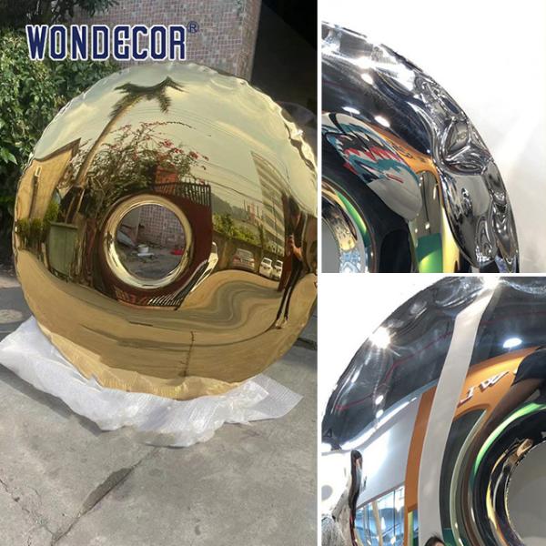 Зеркало Металлическое Скульптура Скульптура из нержавеющей стали Круговое украшение дома