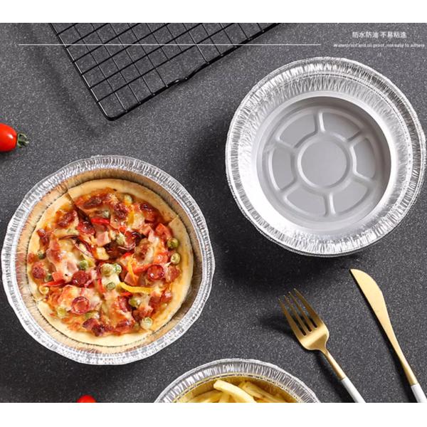 9 дюймовые круглые фольги пиццерины кастрюли из алюминиевой фольги для обжарки пищи