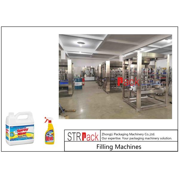 Stainless Steel Automatic Detergent Bleach Toilet Cleaner Bottle Filling Machine Anti Corrosive