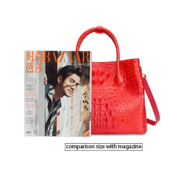 Genuine crocodile leather bag for women stylish high-capacity lady's handbag cross-body bag with one shoulder