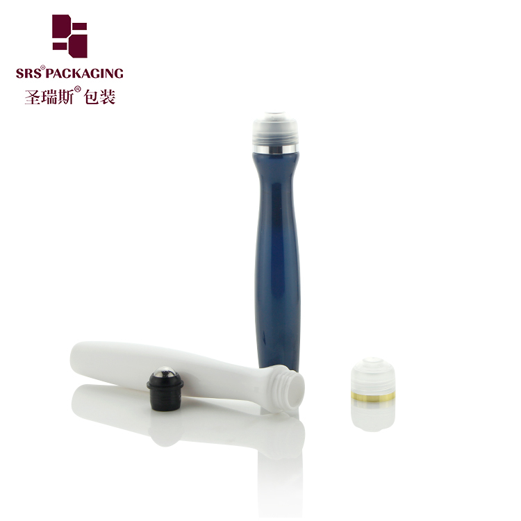 15ml PETG Roll On Bottle Slim Curved Body Stainless Steel Ball for Essential Oil Aromatherapy Liquid
