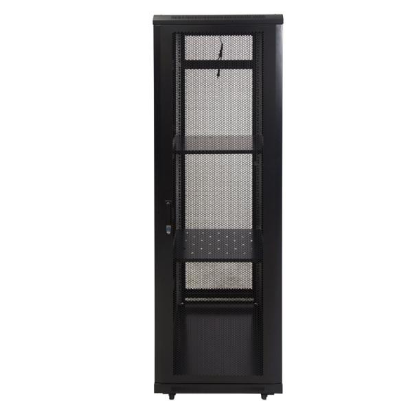 800W 42U Vertical Network Cabinet Mount Server Standing Rack for Toughened Glass Door
