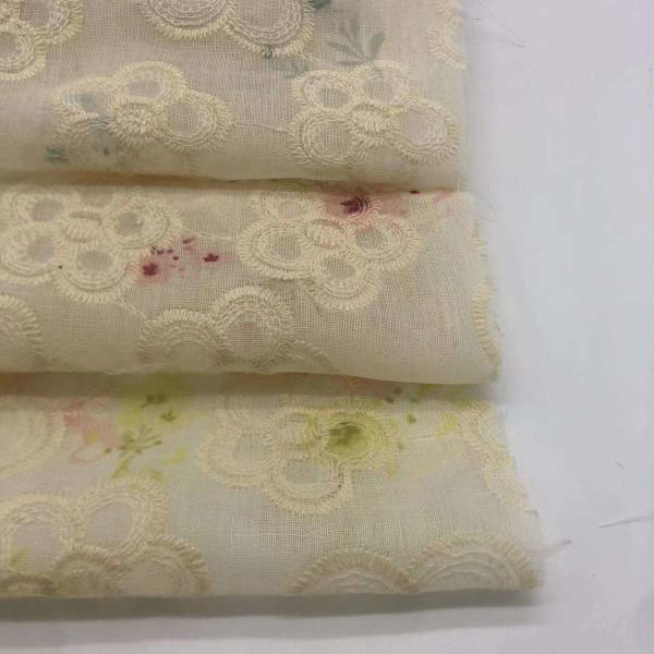Garment Various Weight Embroidery Cotton Fabric M04-LK008