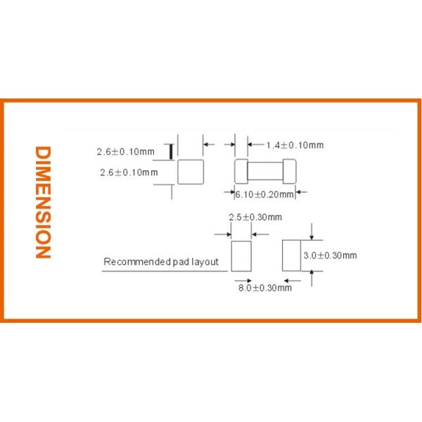 2410 0603 250v Pcb Ceramic Slow Blow Smd Fuse For LED Driver