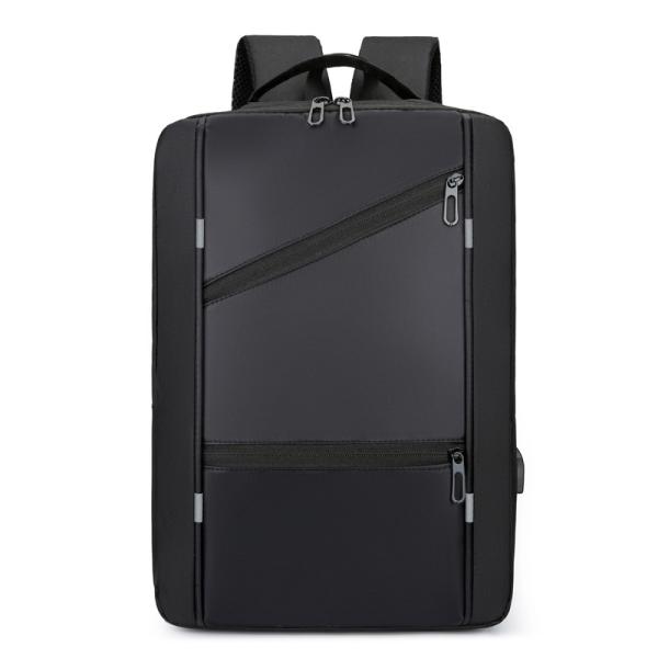 Male Customized Color Laptop Backpack with Anti-theft Design and USB Charging Port