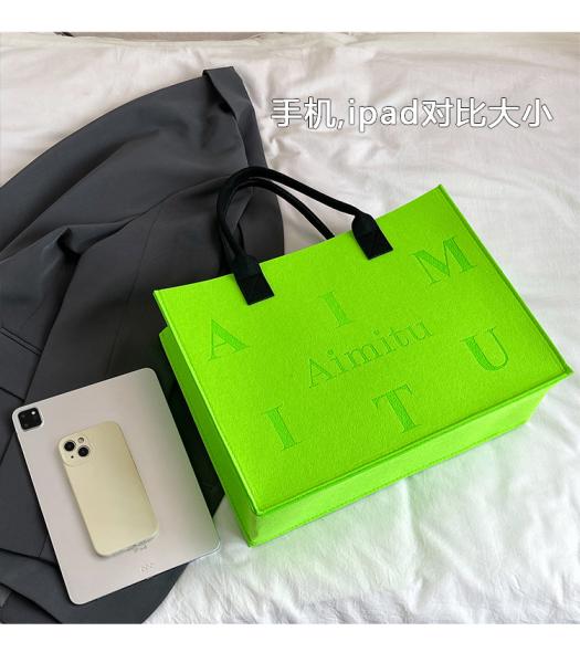 Factory Supply New Style Fashion Hand Bags Shopping Handbag Felt Customized Multi-Pocket Handbag Felt Tote Bag Eco-Friendly Cotton Felt Handle Beautiful Striped