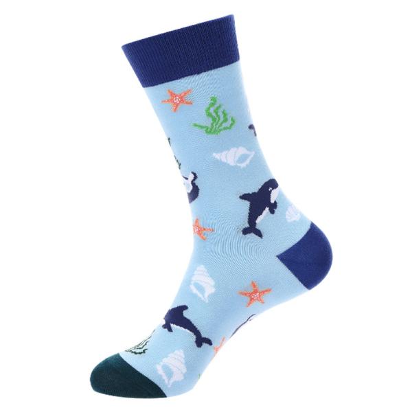 Wholesale Custom OEM Unisex Novelty Fashion Animal Style Cotton Mens Crew Happy Pattern So