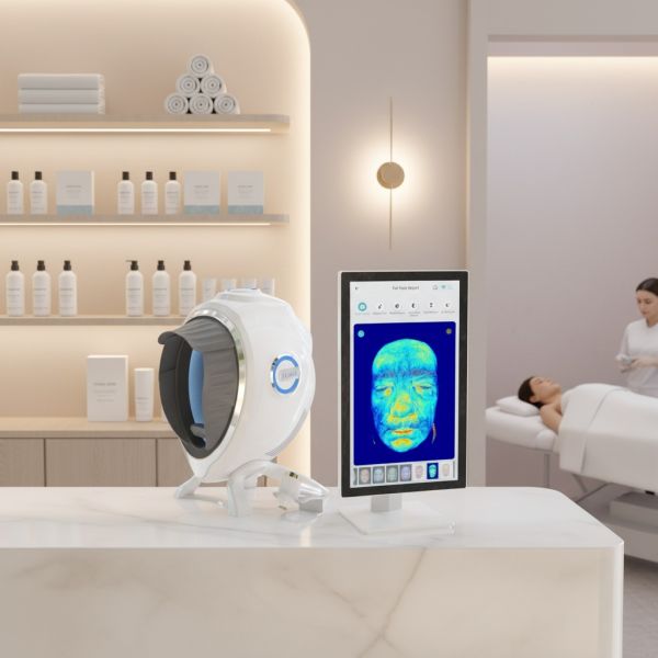 Professional Digital Skin Analyzer for Salon and Spa, Table Skin Hydration Tester for Face