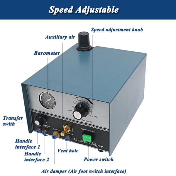 пневматическим грабштихель удара машины 4000RPM Engraver 60W законченный двойником