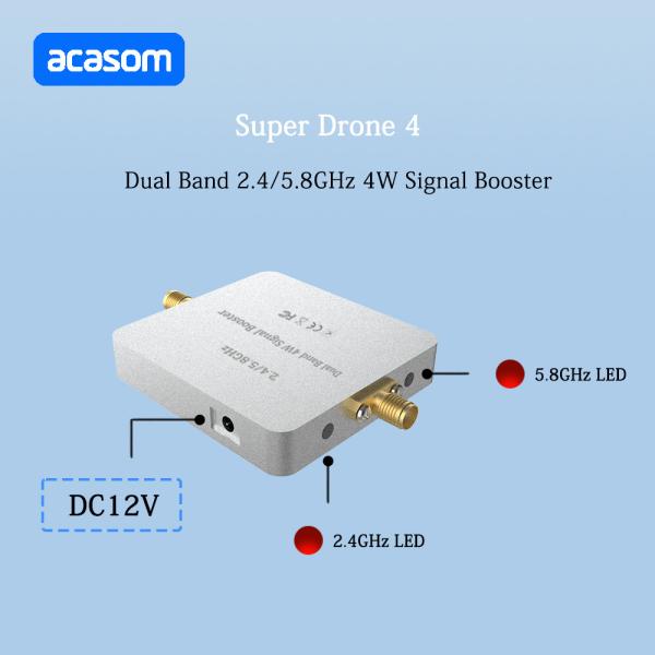 Dual Band DJI Drone Wifi Extender 5-16V Power Supply 4W Output