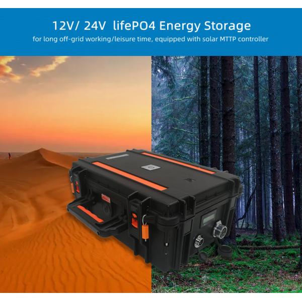 24V DC Portable LifePO4 Battery 12V For Fishing Boat Energy Backup