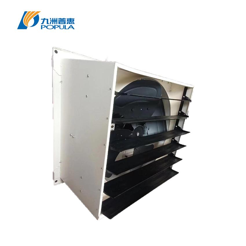 Steel Casing Square Ventilation Fan Rainproof External Louver Negative Pressure Exhaust Fan