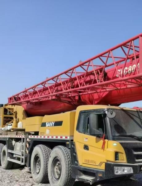 Sany 80 Tons Used Truck Crane STC800E6 2022 Heavy Lifting 80T Mobile Crane