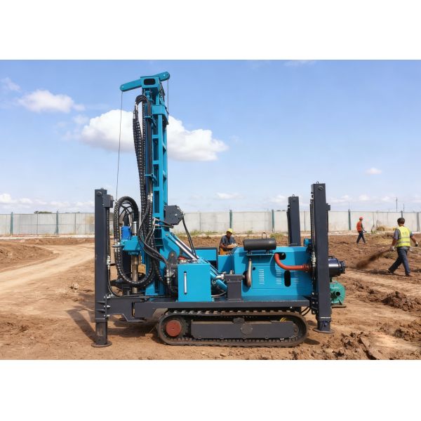 High-efficiency Pneumatic 200 Drilling Rig Crawler Mounted Easy Movement