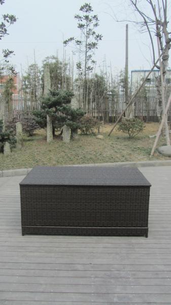 Waterproof Decorative KD Resin Wicker Storage Box For Storeroom