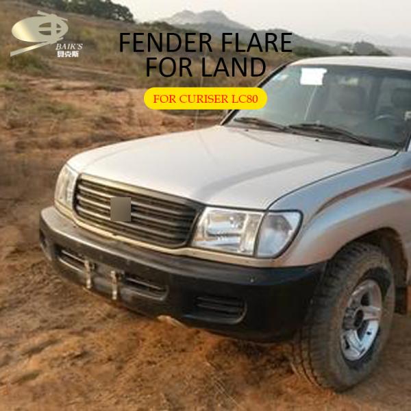 ABS Car Fender Flares Pocket Style Auto Wheel Arch For Land Curiser LC80