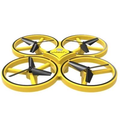 AMARELHO D10H Design popular Design personalizável Toy Plane Gesture Control Drone Com luzes LED Para crianças Distância remota 80m