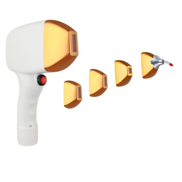 Professional 1000W diode laser machine with 4 spot sizes and facial tip, ideal for premium clinics and distributors. OEM supported.
