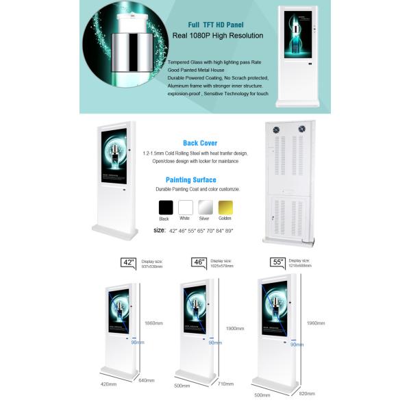 Photo Booth Lcd Interactive Touch Screen Kiosk Totem Floor Stand 43 Inch Support Multi Touch