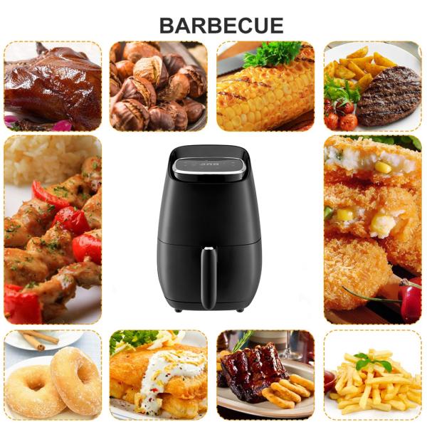 2.5 Liter Oil Free Fryer , 8 In 1 Oil Free Air Fryer 1300w Plastic Material