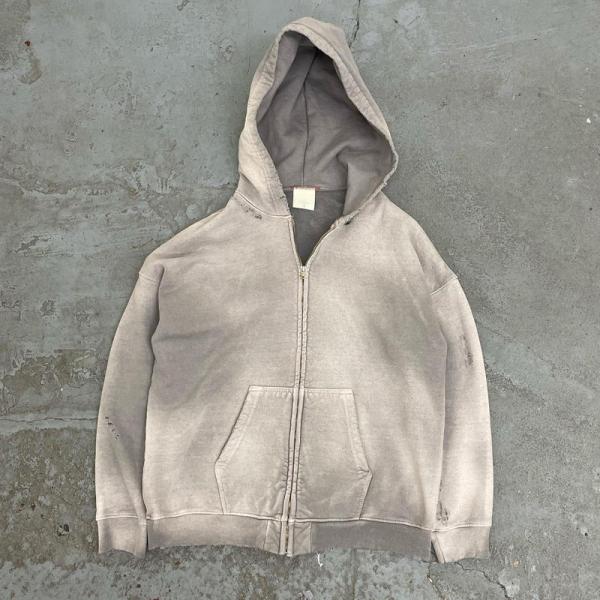 Vêtements de rue français Terry Acid Wash Hoodie