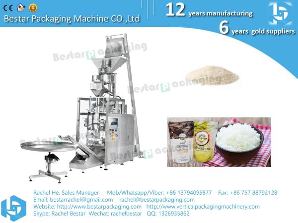 How to pack rice for 5kgs plastic bag